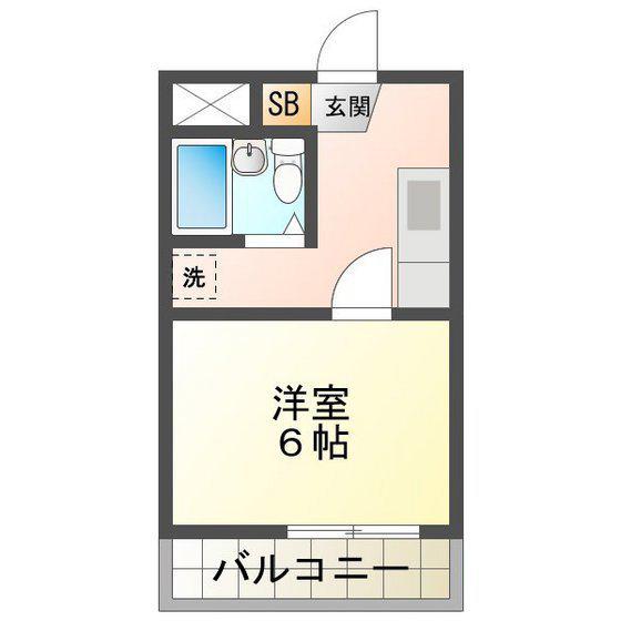 ピュアハイム(1K/2階)の間取り写真
