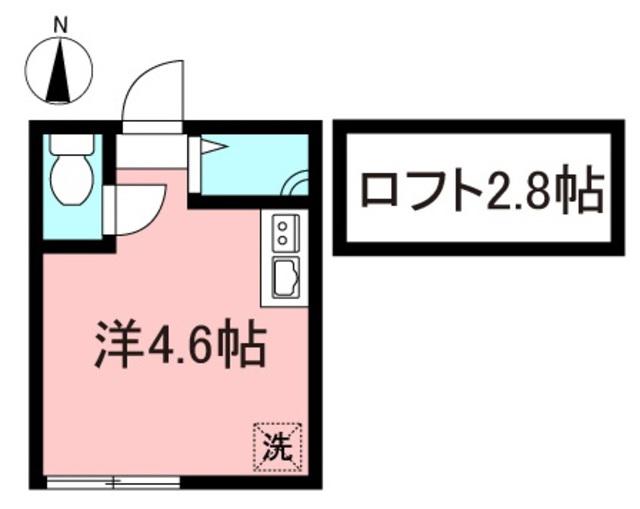 TM中瀬II(ワンルーム/2階)の間取り写真