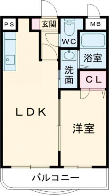 アーバンヒルズI(1LDK/2階)の間取り写真