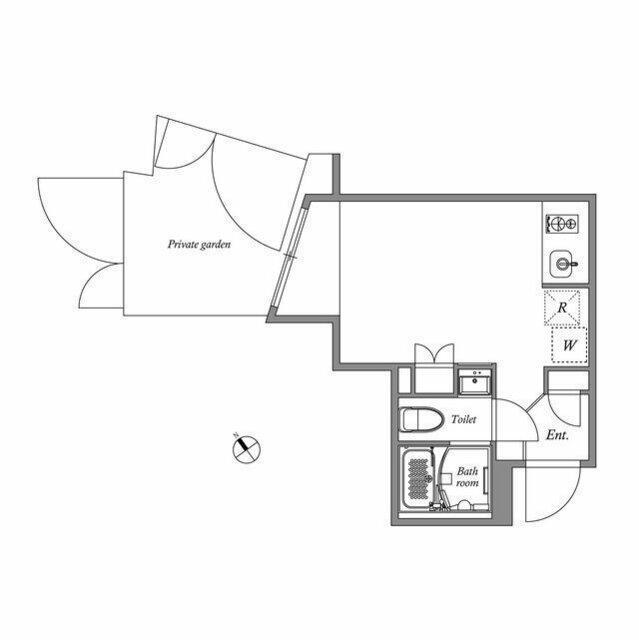 ASTILE用賀II(ワンルーム/1階)の間取り写真