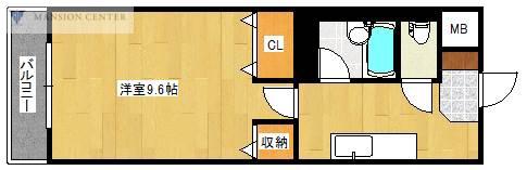 パステル幸栄(1K/3階)の間取り写真