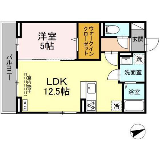 セラヴィ(1LDK/3階)の間取り写真