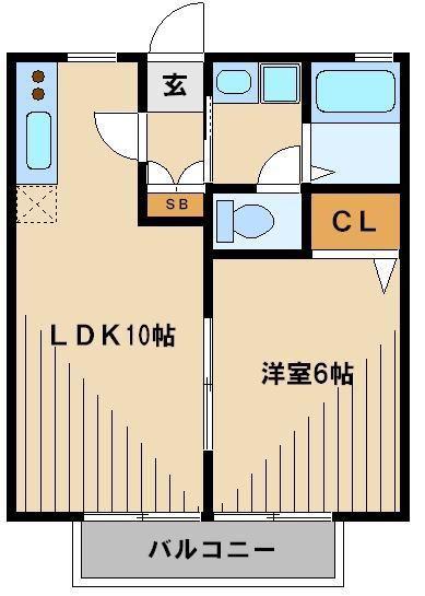 エクセランI(1LDK/2階)の間取り写真