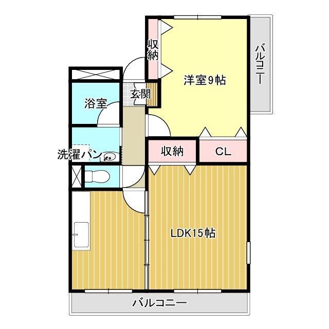 ボンベルソ(1LDK/2階)の間取り写真
