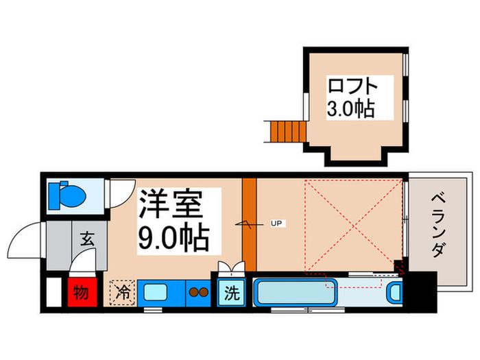 AQUILA URAYASU UNO(ワンルーム/6階)の間取り写真
