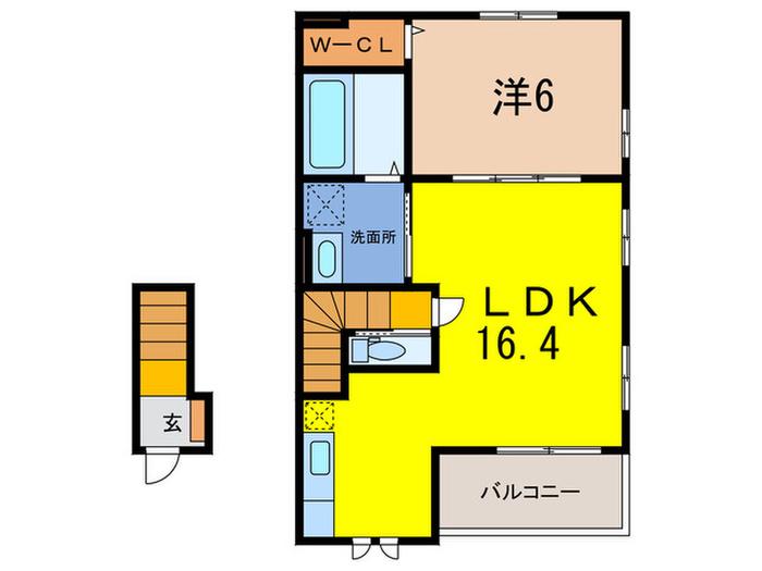 エミネンス(1LDK/2階)の間取り写真