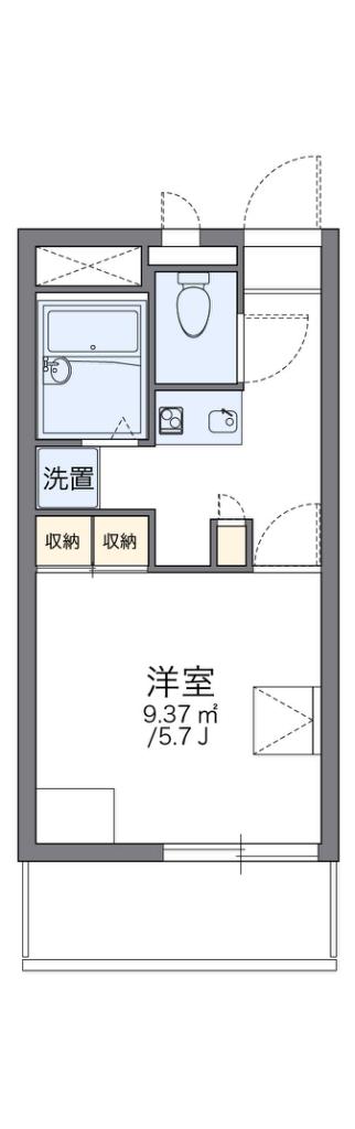 レオパレス原田(1K/3階)の間取り写真