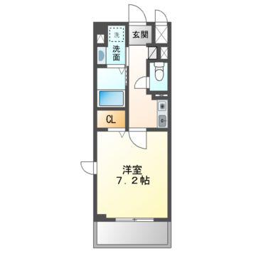 アルヴェアーレ(1K/3階)の間取り写真