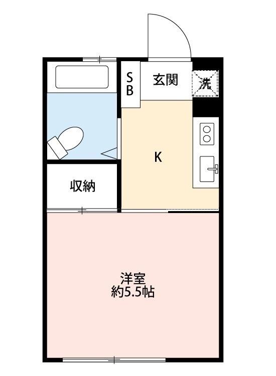 レスポアール(1K/1階)の間取り写真