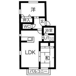 ファミール前田B棟(2LDK/1階)の間取り写真
