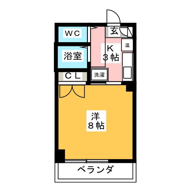 コーポラス山田(1K/4階)の間取り写真