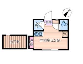 アーバンプレイス高田馬場A(ワンルーム/2階)の間取り写真