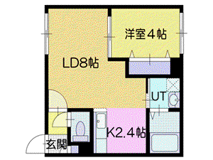 フォレストR-V(1LDK/1階)の間取り写真