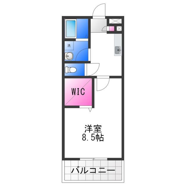 WISTERIA PLACE(1K/1階)の間取り写真