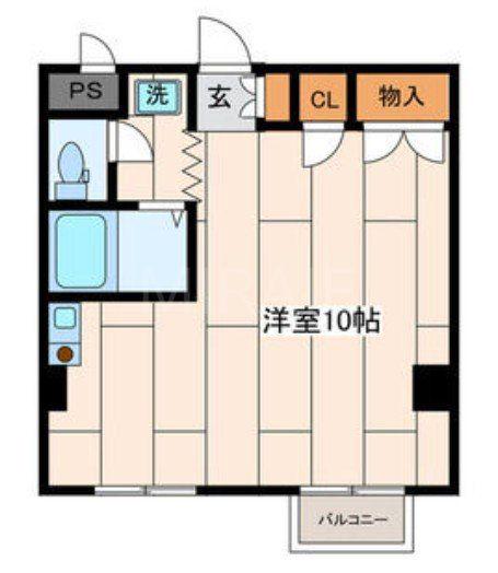 カメリアハイム(ワンルーム/3階)の間取り写真