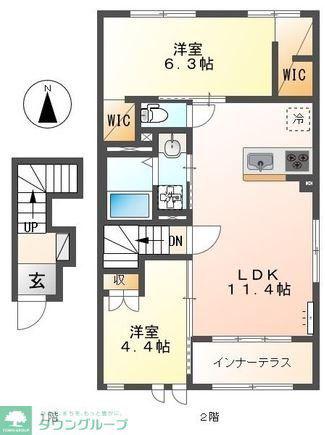アネシス(2LDK/2階)の間取り写真