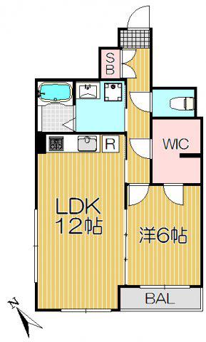 ベルフェリーク西小山(1LDK/4階)の間取り写真