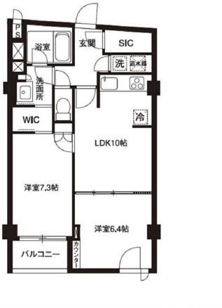 URBAN PARK代官山I アーバンパーク代官山I(2LDK/2階)の間取り写真