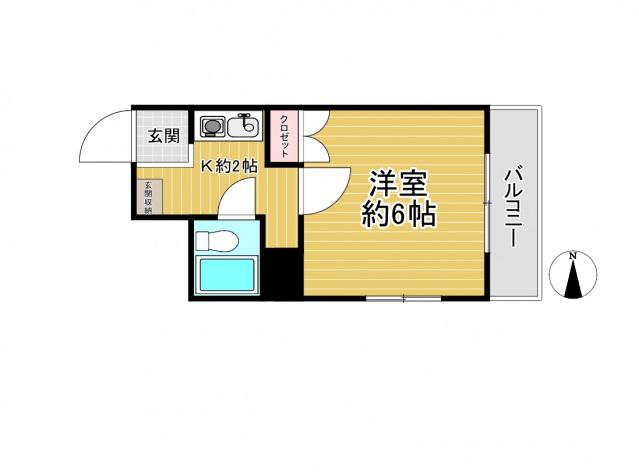 エステート小谷(1K/3階)の間取り写真