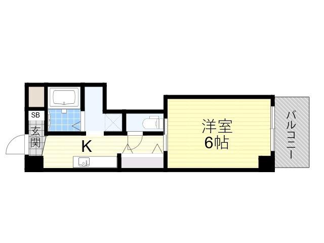 B・SHADE(1K/7階)の間取り写真