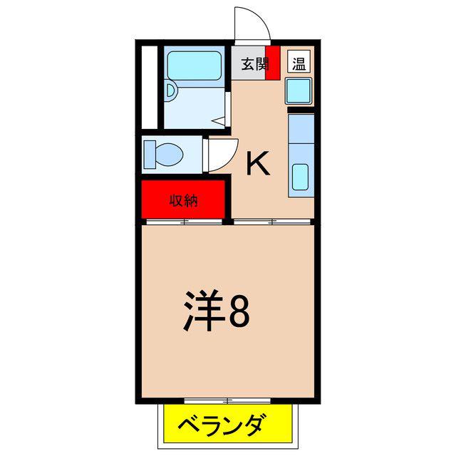 エースマンション(1K/1階)の間取り写真