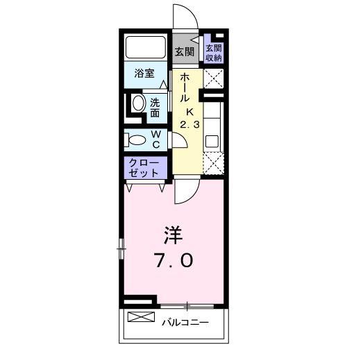 マーベラスハウス(1K/1階)の間取り写真