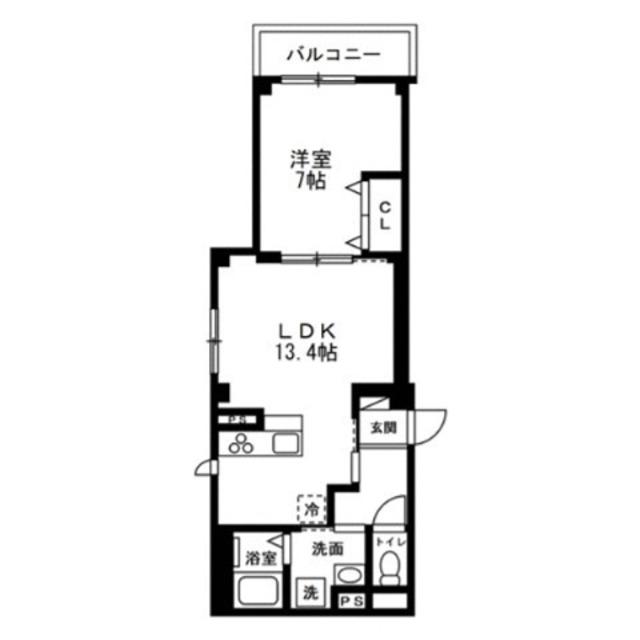ディアコートあざみ野(1LDK/2階)の間取り写真