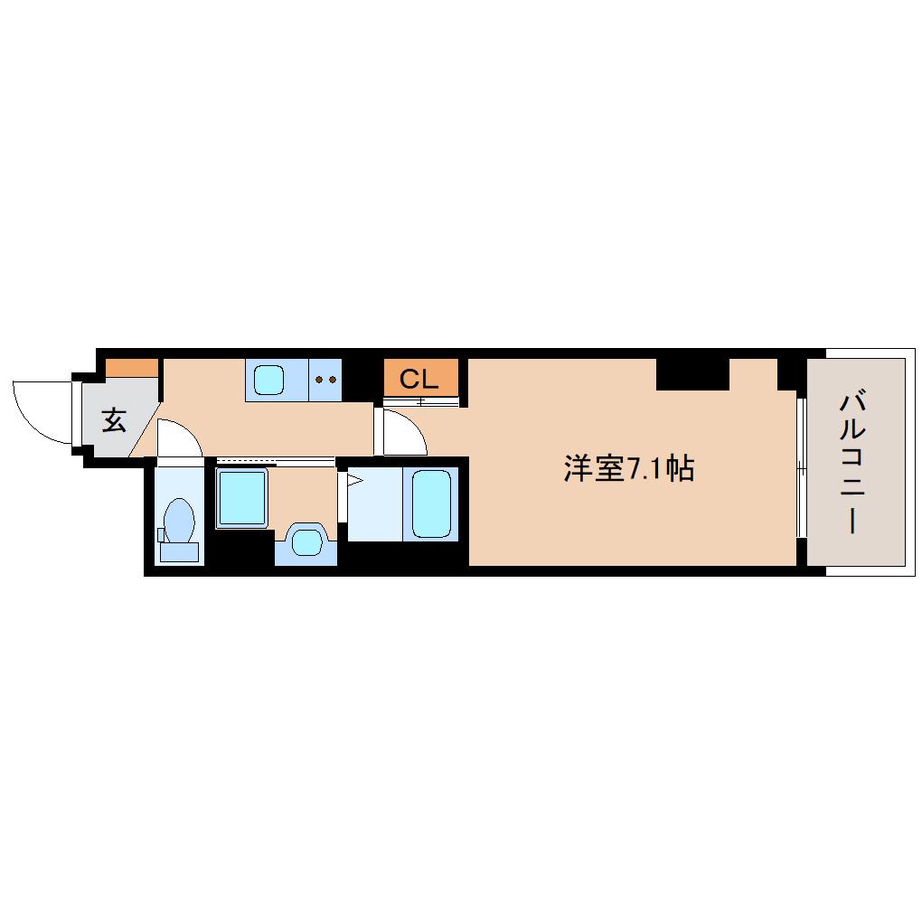 RA-RUFUS(1K/4階)の間取り写真
