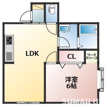 アーベインハイム(1LDK/2階)の間取り写真