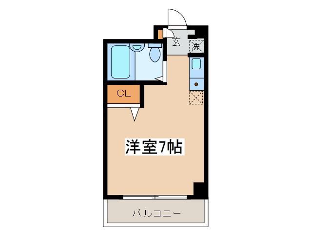 ウィズ白楽レジデンス(ワンルーム/2階)の間取り写真