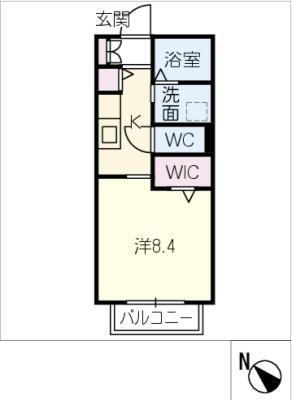 APLUSIOR 別名(1K/1階)の間取り写真