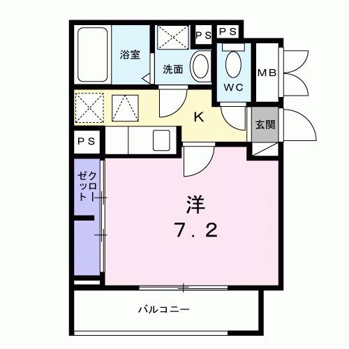 ラグーナ ルカ(1K/2階)の間取り写真