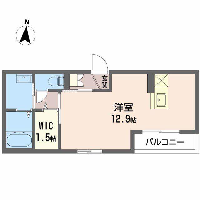 モンシャト―(ワンルーム/1階)の間取り写真