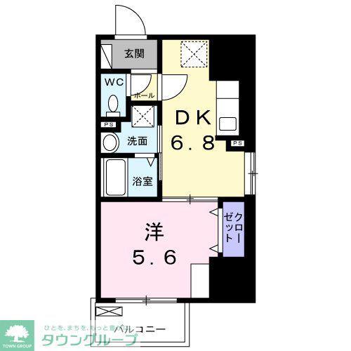 E.ステージ 新御徒町(1DK/7階)の間取り写真
