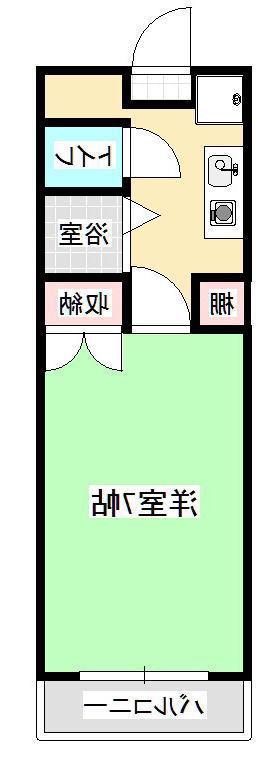 ソフトタウン神島(1K/1階)の間取り写真