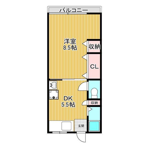 平井マンション(1DK/2階)の間取り写真