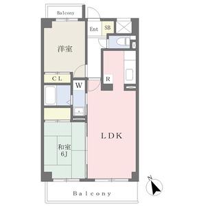 エストマール川名(2LDK/2階)の間取り写真