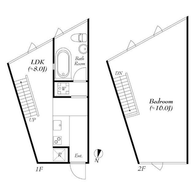 WEEKEND HOUSE ALLEY(1LDK/1階)の間取り写真