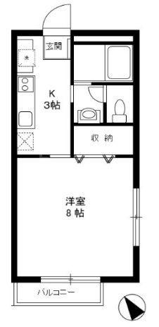 アベニュー2203(1K/1階)の間取り写真