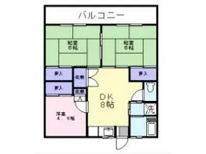 小寺ビル(3DK/4階)の間取り写真