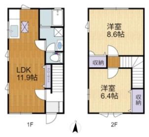 フィオーレ王子(2LDK/1階)の間取り写真