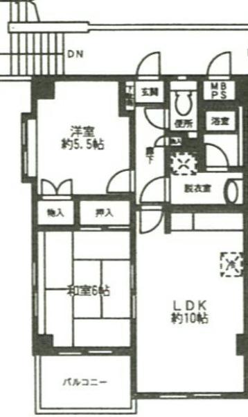 アミティ西荻窪(2LDK/2階)の間取り写真