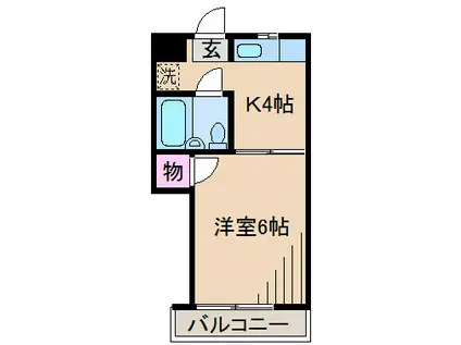 ウチダロイヤルマンション(1K/1階)の間取り写真