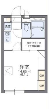 レオパレスエントラレ(1K/1階)の間取り写真
