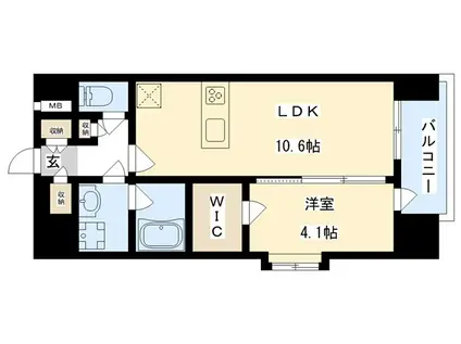 LA GRACE SENBAYASHI(1LDK/8階)の間取り写真