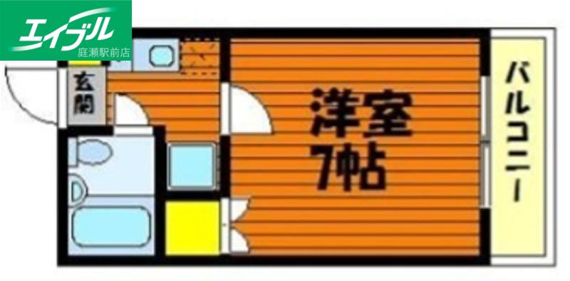 エスペーロ伊島(1K/1階)の間取り写真