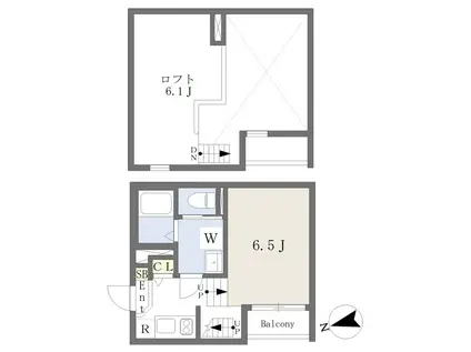 グレイスガーデン(ワンルーム/1階)の間取り写真