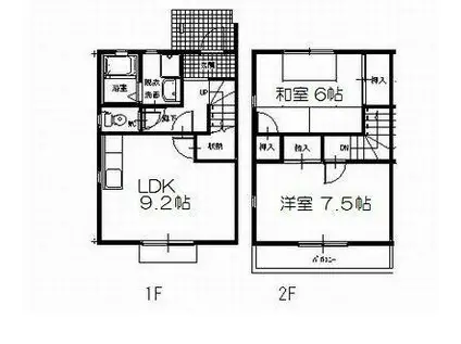 レガーロカンパーニャA(2LDK/1階)の間取り写真