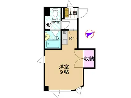 アブニールシャンテ一関(ワンルーム/4階)の間取り写真