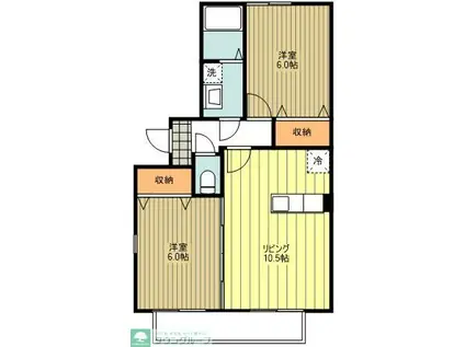 ラピュタ(2LDK/1階)の間取り写真